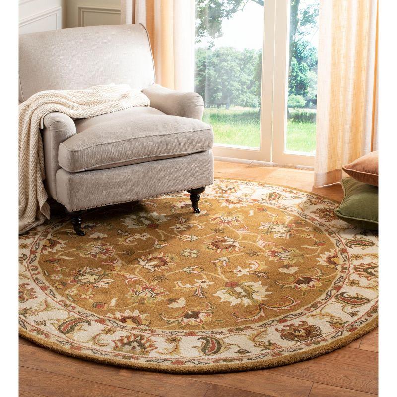 Elegance Ivory 72" Round Hand-Tufted Wool Area Rug