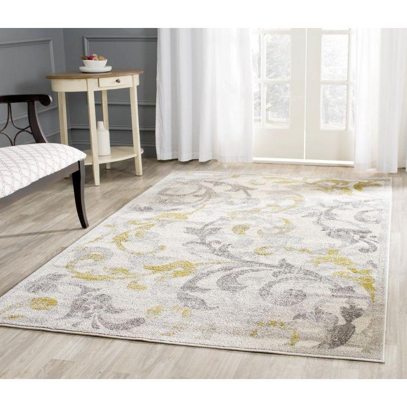 Amherst AMT428 Power Loomed Indoor Area Rug - Ivory/Light Grey - 8'x10' - Safavieh