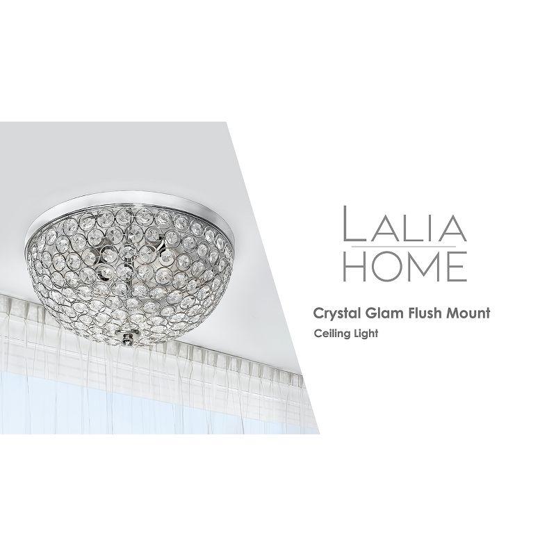 2-Light Crystal Glam Ceiling Flush Mount Pendant - Lalia Home