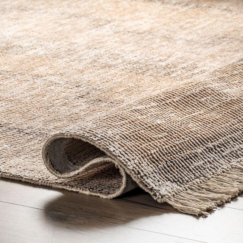 Ginger Cotton-Blend Handmade Area Rug in Earthy Tones 5' x 8'