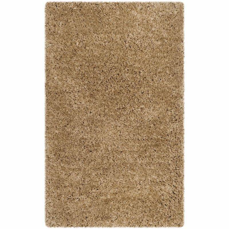Express Shag SGE620 Hand Tufted Indoor Area Rug - Beige - 5'x8' - Safavieh