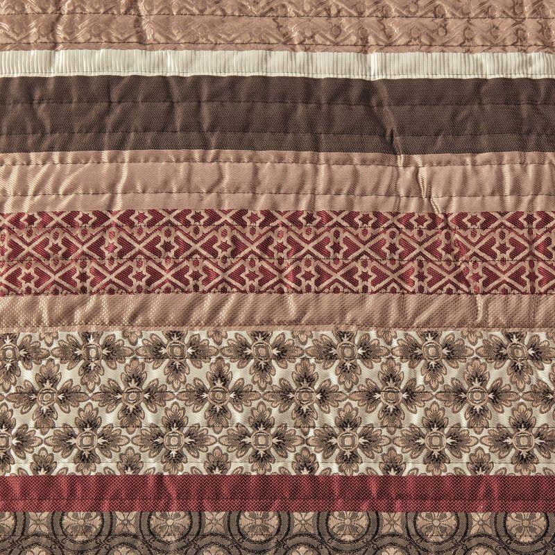Madison Park Princeton Jacquard Quilt Set with Throw Pillows