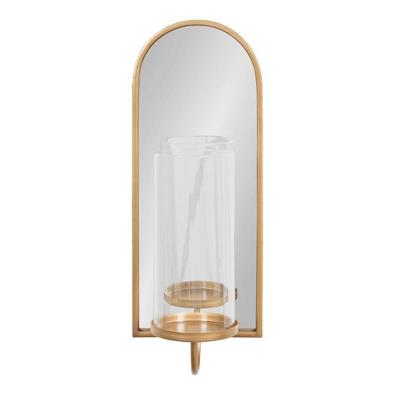 Kate and Laurel Ezerin Metal Mirror Wall Sconce