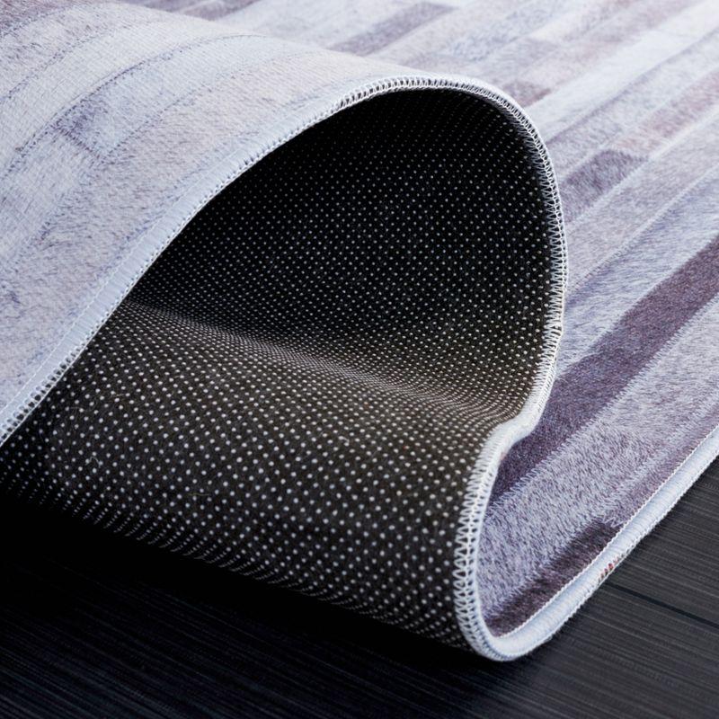 Faux Hide FAH510 Power Loomed Machine Washable Area Rug - Ivory/Light Grey - 4'x6' - Safavieh.