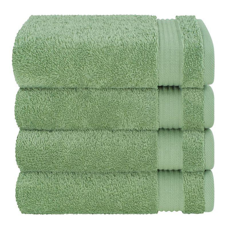 American Soft Linen Turkish Premium Quality 100% Cotton 4 Piece Hand Towel Set, Soft Absorbent Quick Dry Bath Towels for Bathroom