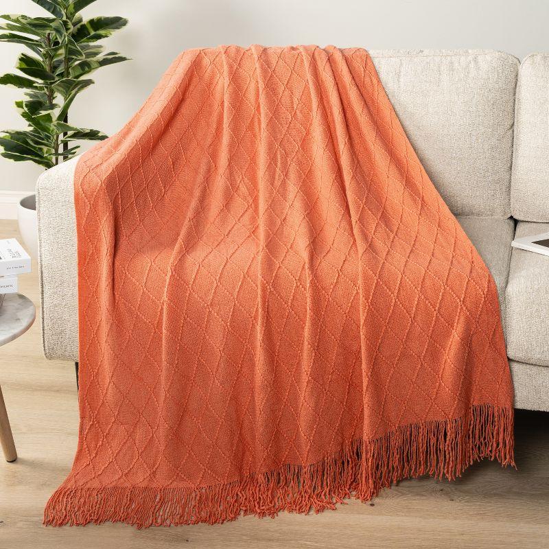 Pavilia Soft Knitted Throw Blanket for Couch, Light Pink, 50x60 & Reviews | Wayfair