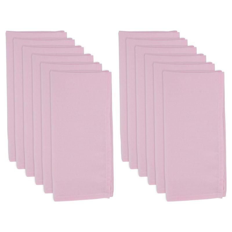 Saro Lifestyle Everyday Cloth Table Napkins (Set of 12), Pink, 20" x 20"