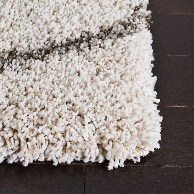 Hudson Shag SGH280 Power Loomed Indoor Area Rug - Ivory/Grey - 5'3"x7'6" - Safavieh
