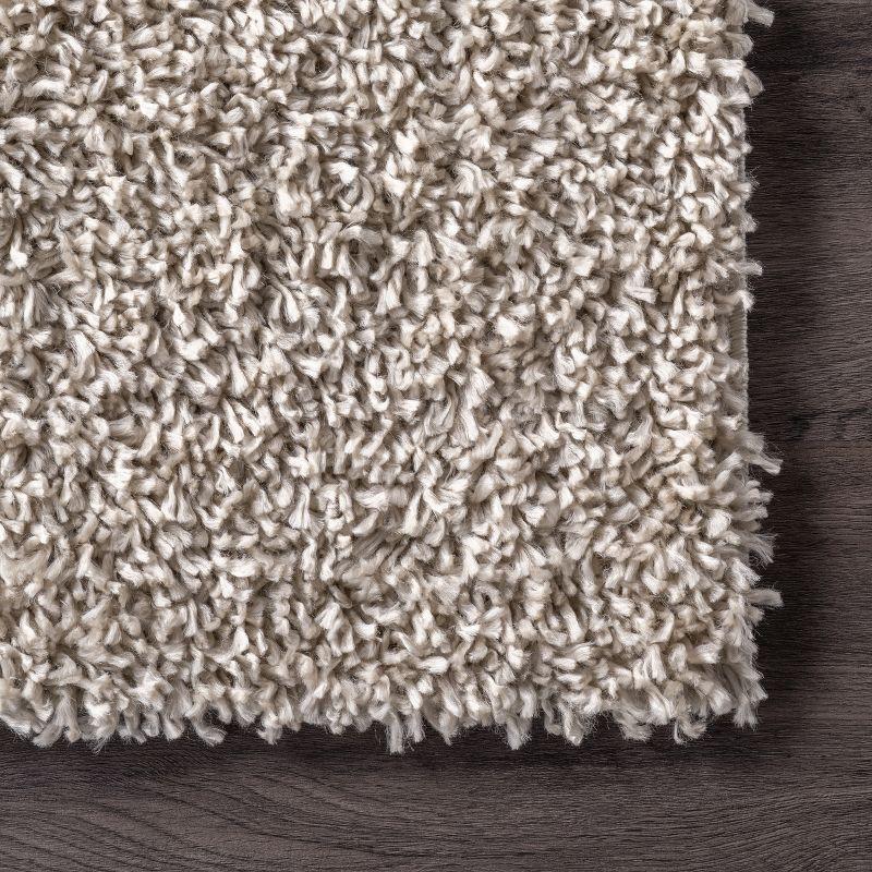 Nuloom Kara Solid 9x12 Shag Indoor Area Rug for Living Room Bedroom Dining Room Nursery, Beige