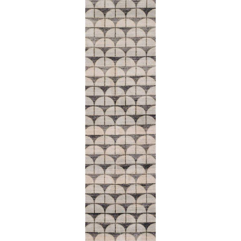 Momeni Edition Geometric Machine Loomed Rug Charcoal Gray