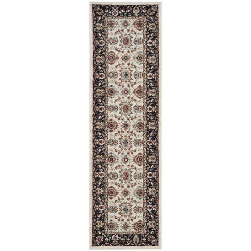 Lyndhurst LNH332 Power Loomed Runner Rug - Cream/Navy - 2'3"x8' - Safavieh.