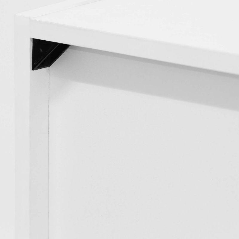 Sleek White Wood 5-Cube Organizer for Chic Storage