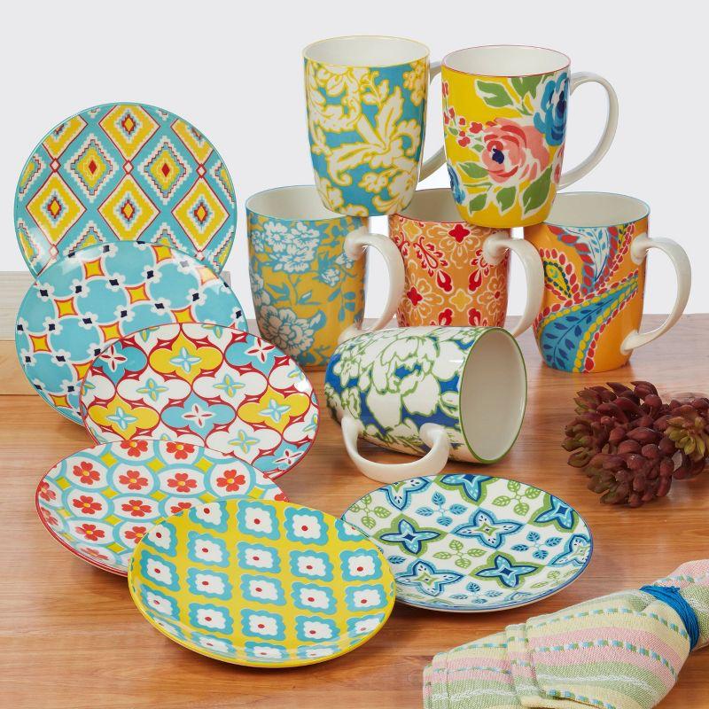 Certified International Certified International Damask Floral Set Of 6 Mugs 6 Asst