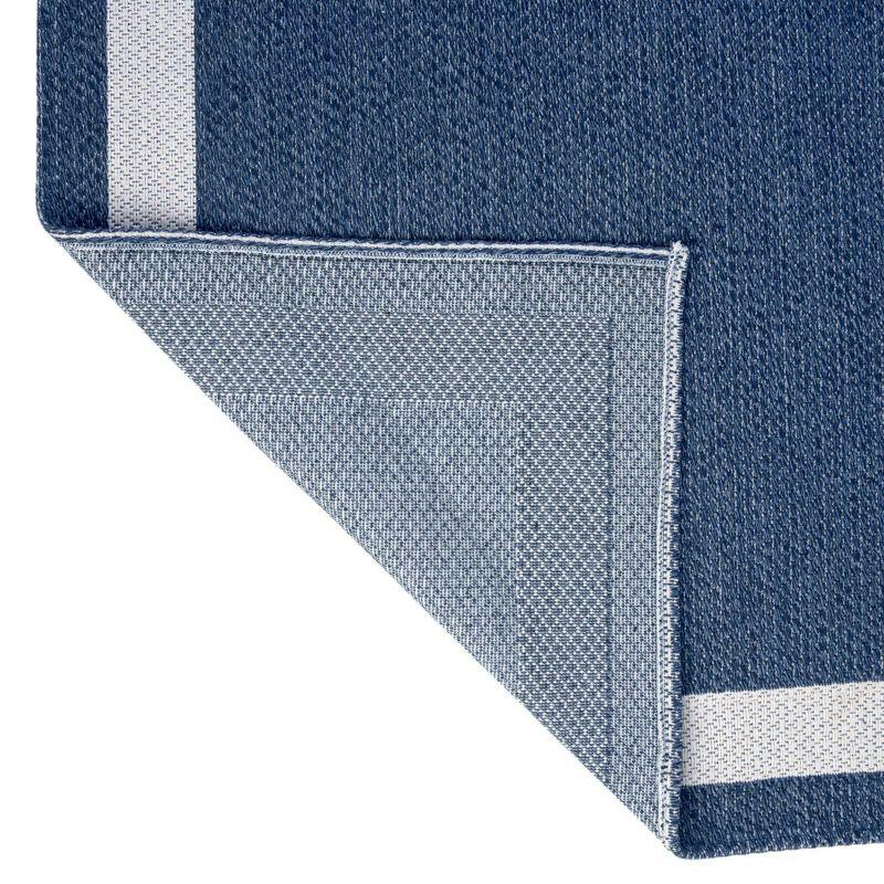 Unique Loom Decatur Collection Area Rug - Border (6' 4" x 9' Rectangle Navy Blue/Ivory)