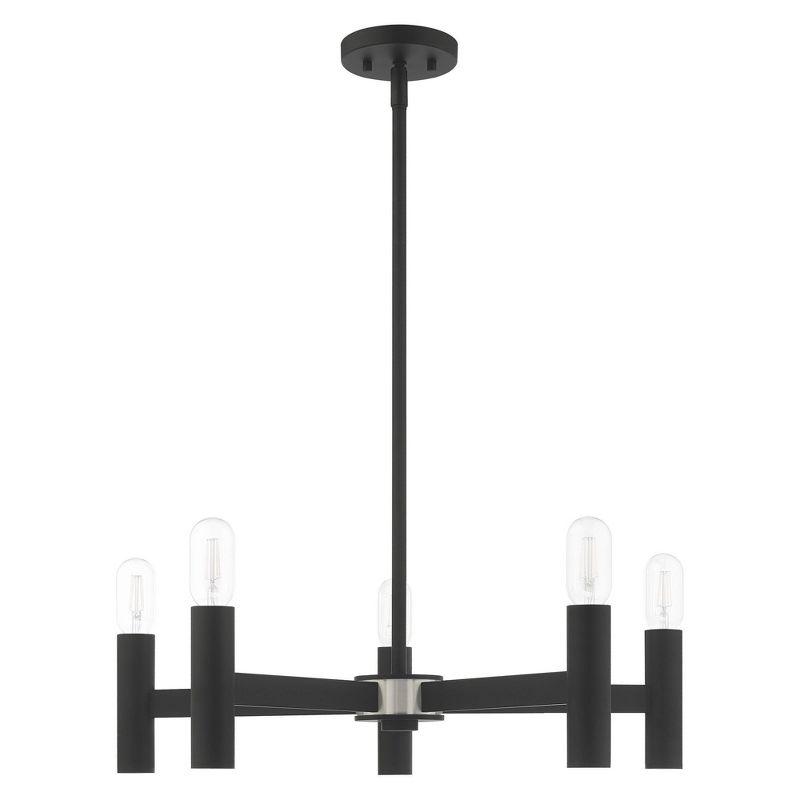 Livex Lighting Copenhagen 5 - Light Chandelier in  Black