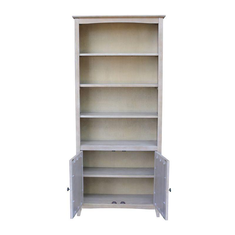 72" Shaker Bookcase with Two Lower Doors - International Concepts