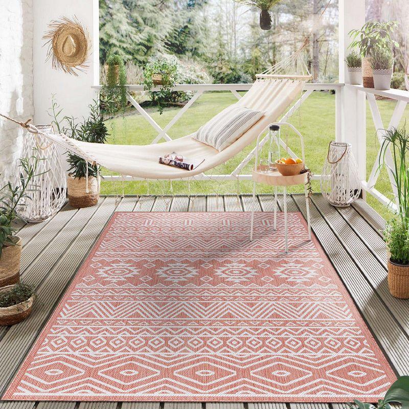 Terra Geometric Flat Woven Indoor/Outdoor Area Rug