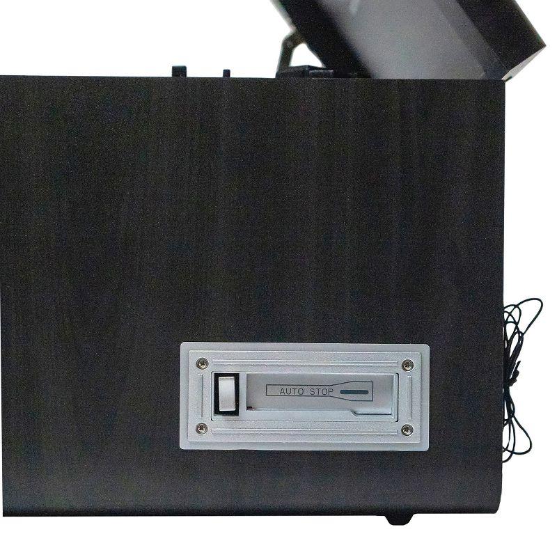 Victor 8-in-1 Wood Music Center with Bluetooth Vinyl Record Player