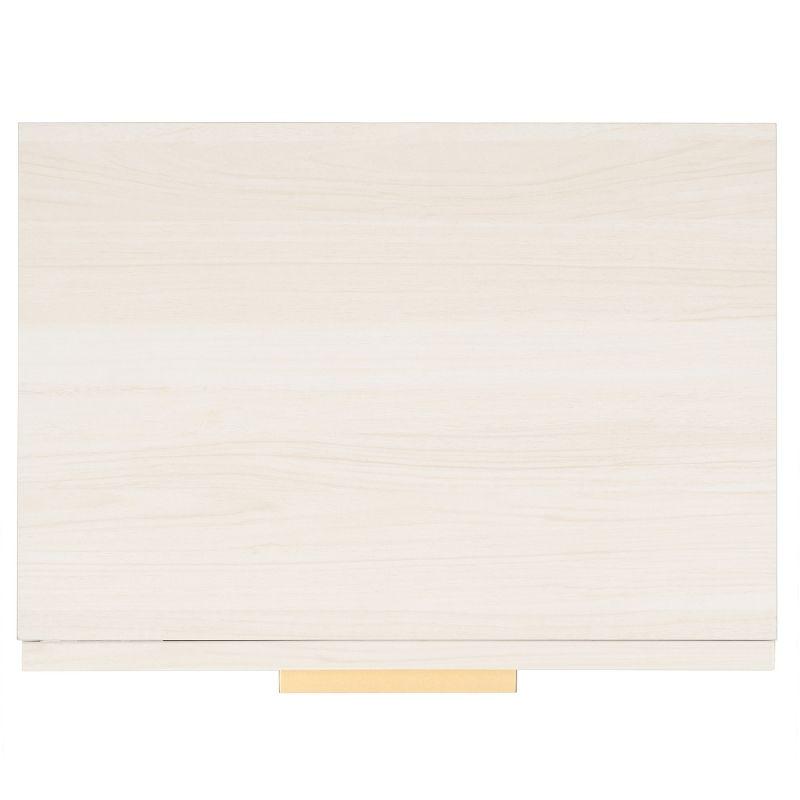 Axelle 1 Drawer Nightstand - Bleached White/Gold - Safavieh