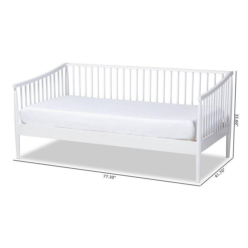 Twin Renata Wood Spindle Daybed White - Baxton Studio