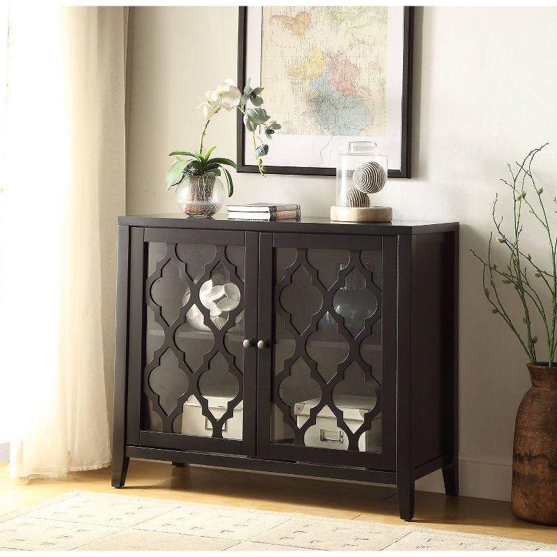 Acme Furniture Ceara Decorative Storage Cabinet Black Finish