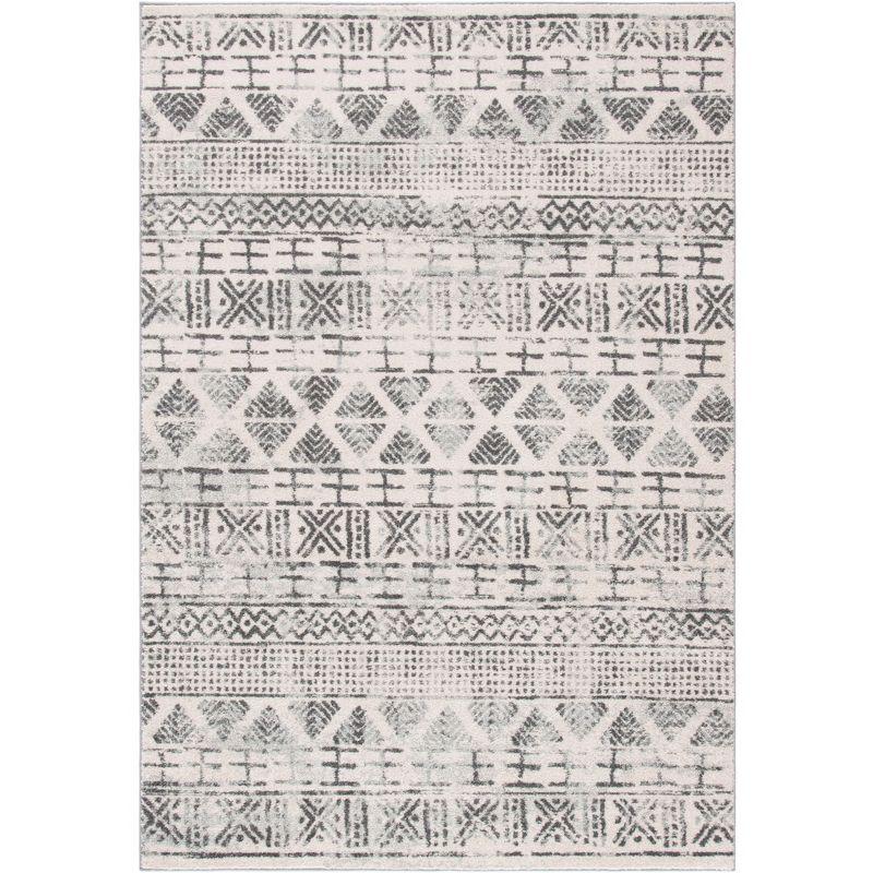 Mercer MRE413 Power Loomed Area Rug - Ivory/Grey - 5'3"x7'6" - Safavieh.
