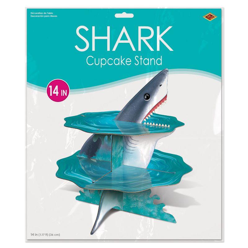 Beistle Shark Cupcake Stand, 14", (1/Pkg) Multicolored