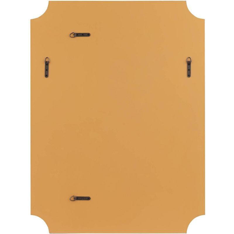 Noble Park Jacinda Rectangular Vanity Decorative Wall Mirror Modern Beveled Rounded Cut Edge Gold Frame 30" Wide for Bathroom Bedroom Living Room Home