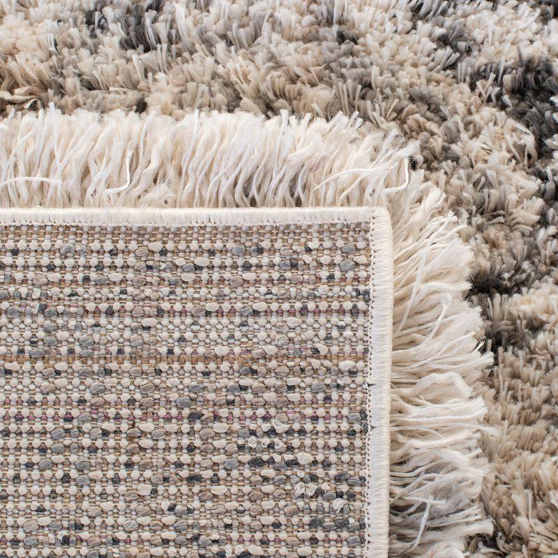 Iceland Shag ISG514 Power Loomed Area Rug - Cream/Grey - 6'x9' - Safavieh