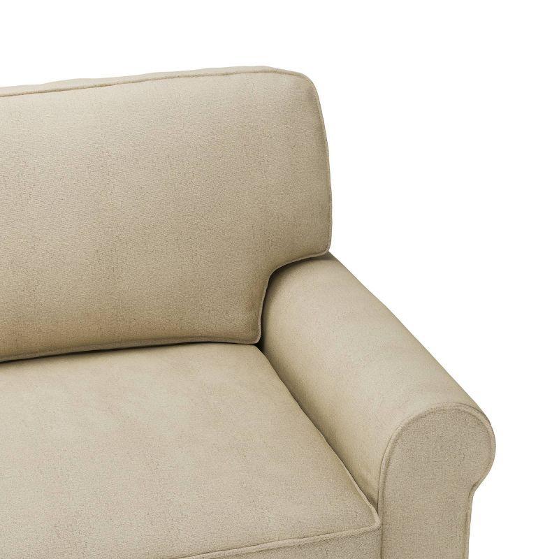 Serta Copenhagen 73" Rolled Arm Sofa, Easy Care Fabric, Soft Pillow Back, Pocket Coil Seat Cushions