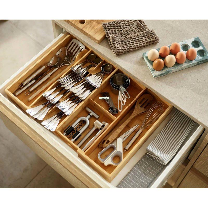 Joseph Joseph DrawerStore Bamboo Expandable Cutlery, Utensil and Gadget Organizer