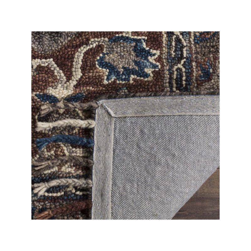 Handmade Tufted Square Wool Accent Rug in Blue - 47"x47"