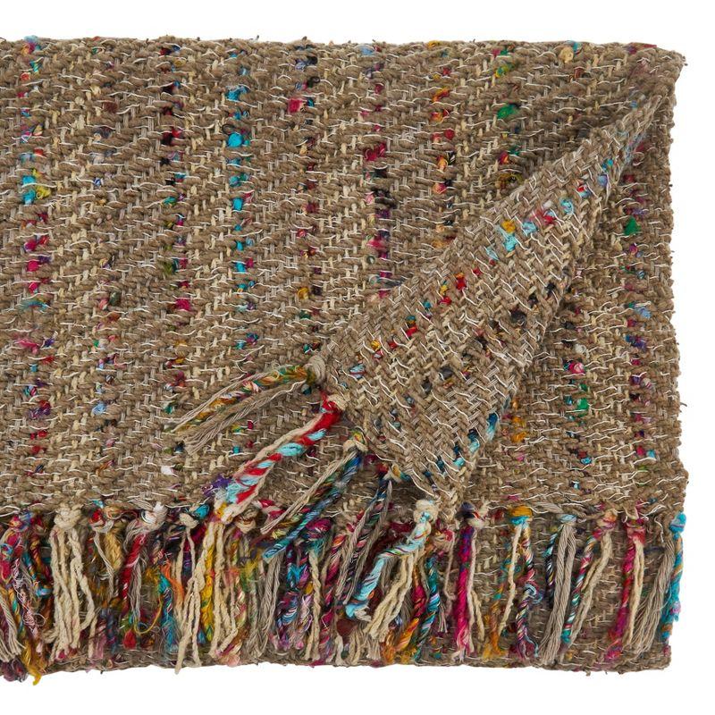 Bohemian Cotton Fringe Brown Table Runner