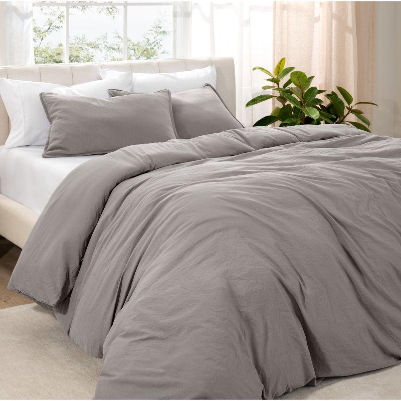 Bare Home Washed Microfiber Duvet Cover Set