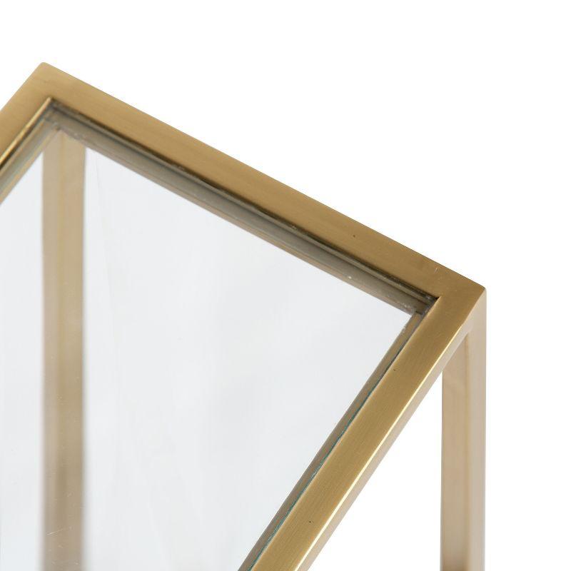 Kate and Laurel Jaspur Square Metal Drink Table, 7x7x21, Gold
