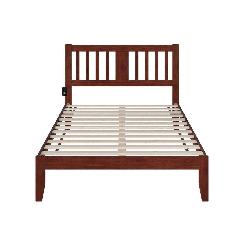 Tahoe Classic Walnut Mission-Inspired Full Bed with USB Charger