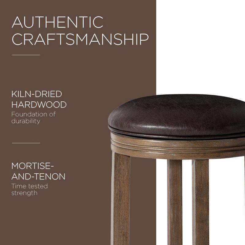 Maven Lane Maven Lane Eva Stool with Vegan Leather Upholstery