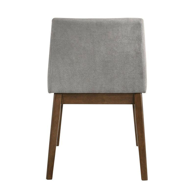 Wynden Standard Height Dining Side Chair Set Gray/Walnut - Picket House Furnishings: MDF & Rubberwood, Polyester Upholstery