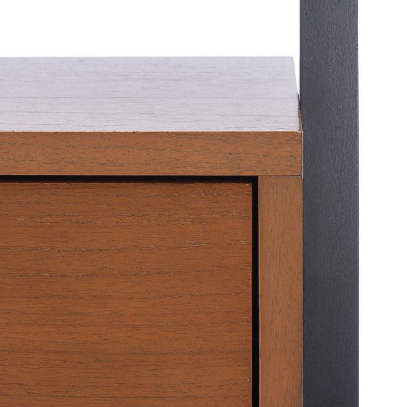 Vlad 3 Shelf 1 Door Etagere - ETG9405 - Natural/Charcoal - Safavieh
