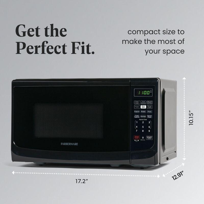 Farberware Farberware Countertop Microwave .7 Cu. Ft. 700-Watt Compact Microwave Oven FMO07ABTBKA