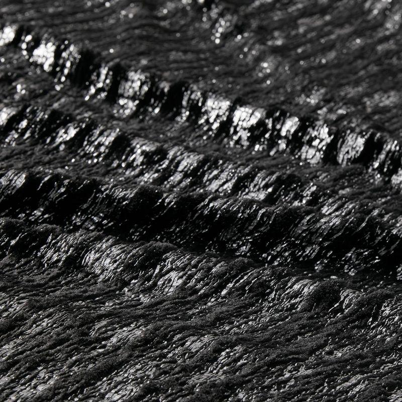 510 Design Metallic Print Faux Fur Comforter Set