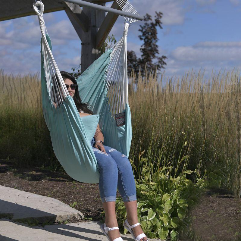 Vivere deluxe polyester hammock chair - Aqua