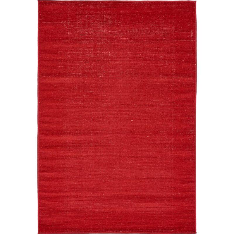 Unique Loom Williamsburg Collection Area Rug - Solid (4' 1" x 6' 1" Rectangle Burgundy)