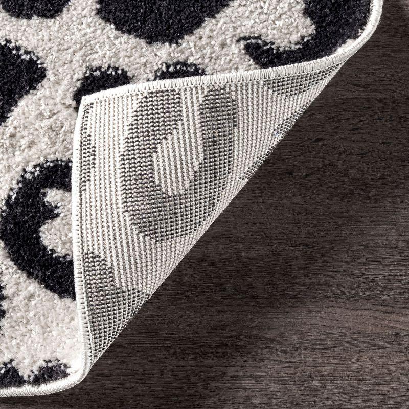Nuloom Leopard Animal 8x10 Indoor Area Rug for Living Room Bedroom Dining Room Kitchen, Dark Grey/Ivory