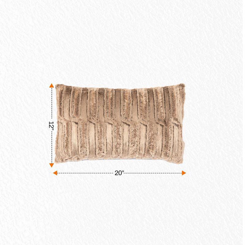 Cheer Collection Faux Fur Throw Pillow (Set of 2)