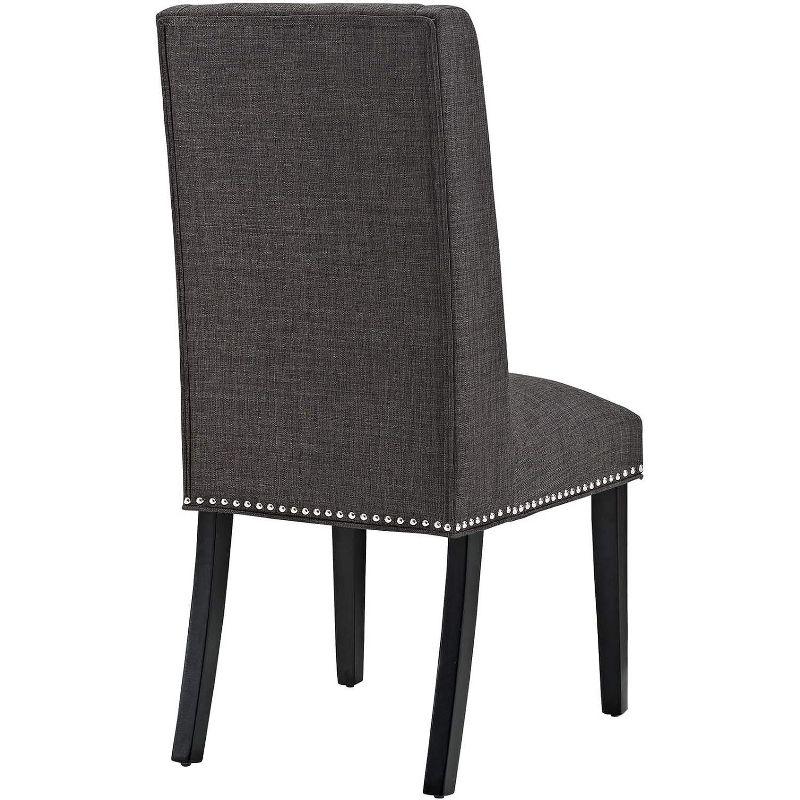 Modway Baron White Vinyl and Wood Frame Dining Chairs