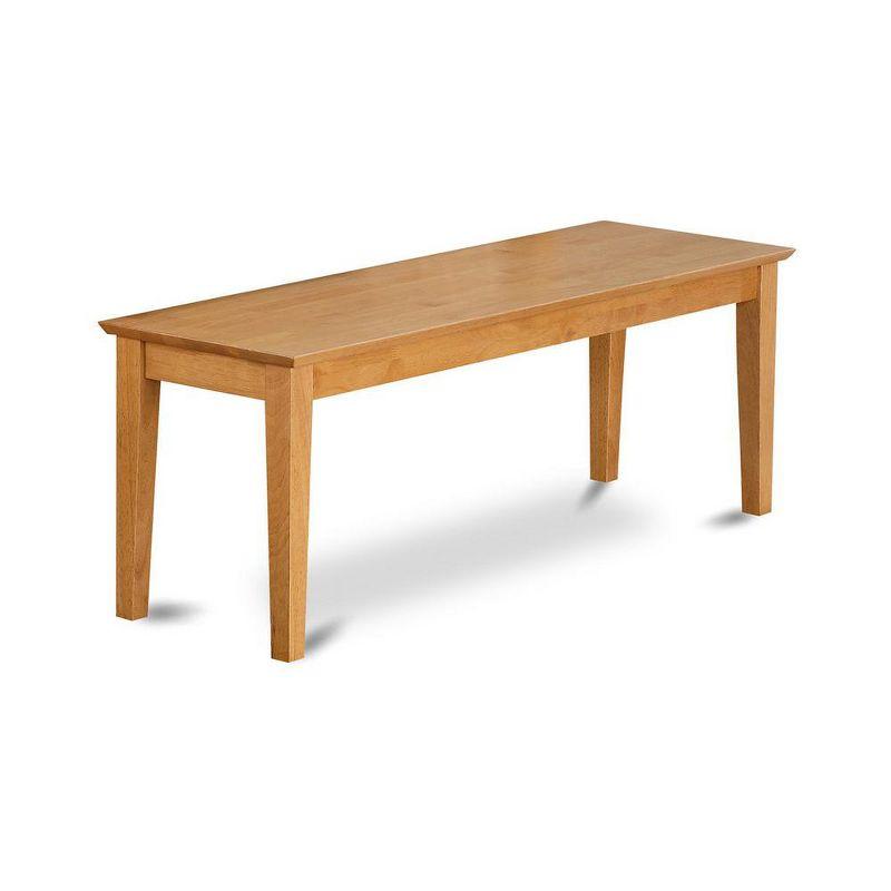 Capri Oak Finish Rectangular Dining Bench