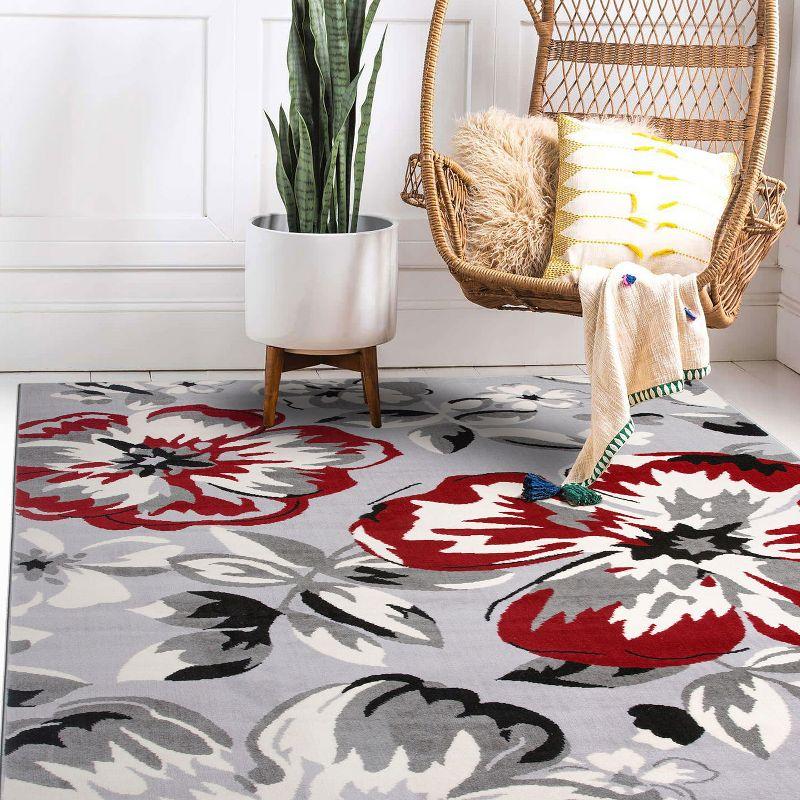 World Rug Gallery Modern Floral Desing Area Rug