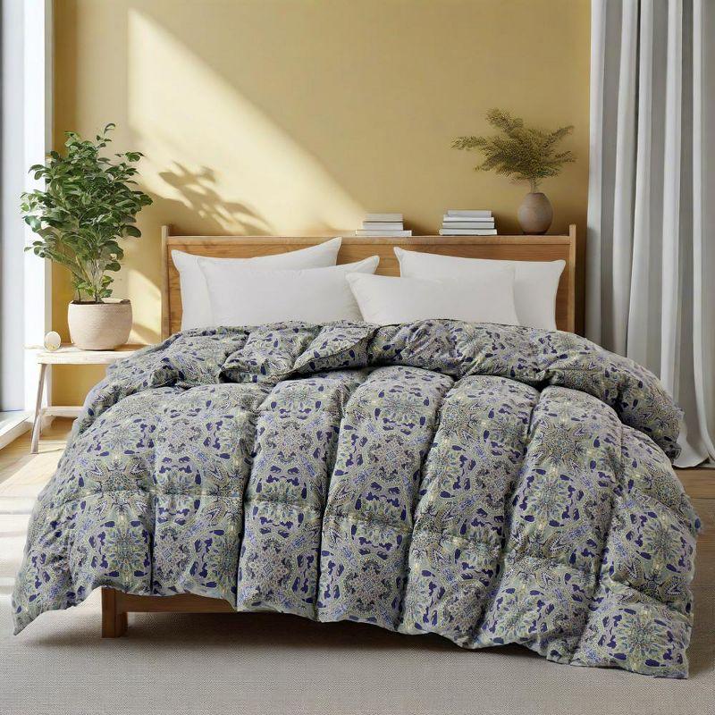Lark Manor™ All Season Paisley Floral Printed Vintage Goose Feather Down Comforter