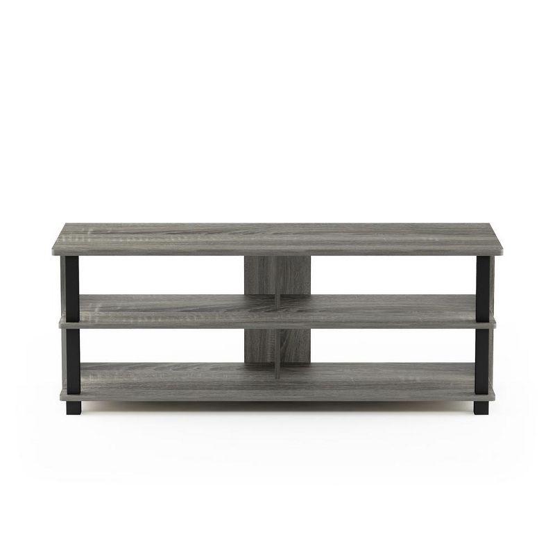 Sully 3-Tier TV Stand for TV up to 50, French Oak Grey/Black, 17077GYW/BK